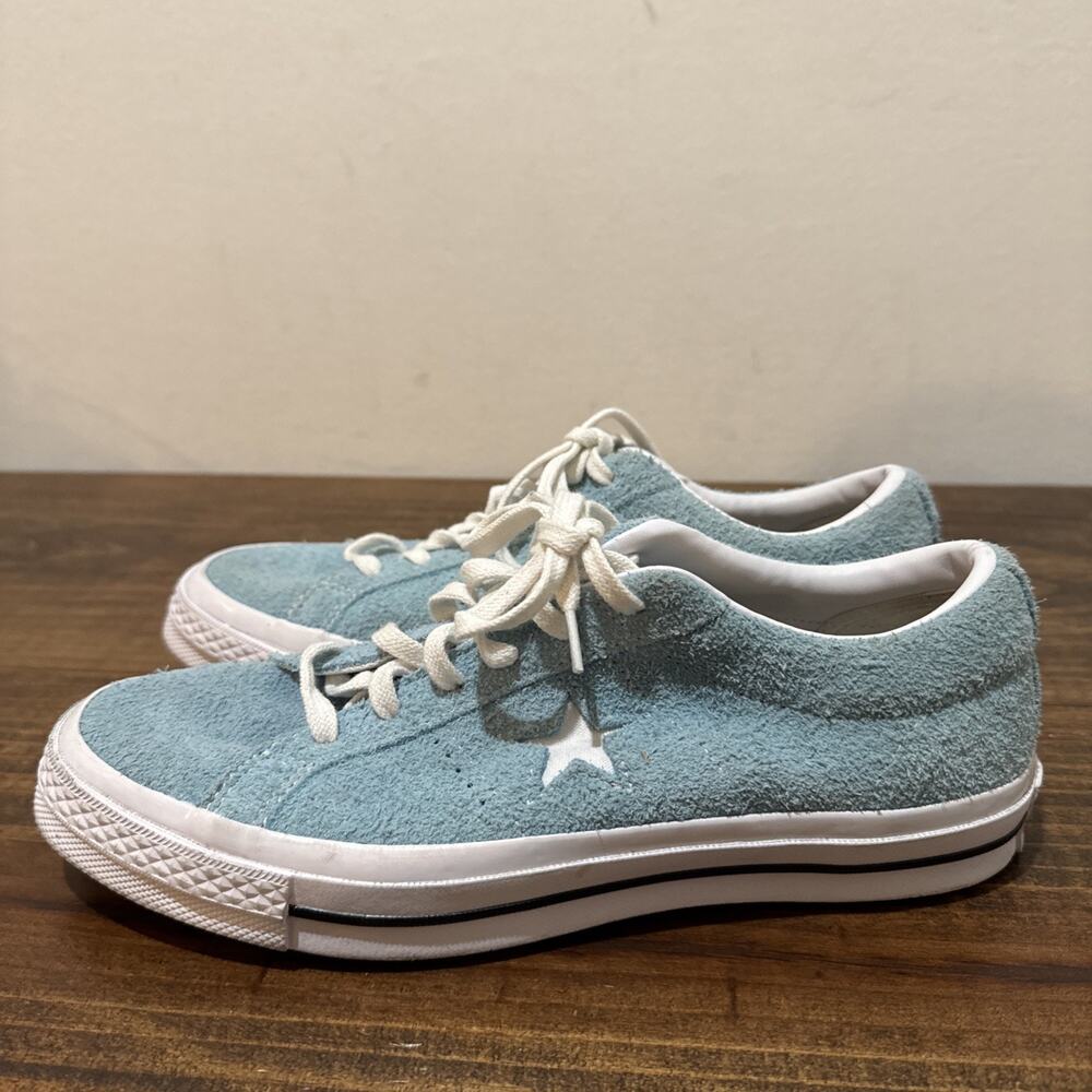 Womens Sz 9- Men Sz 7 Converse One Star Low Shoreline Blue - Suede - Picture 7 of 13